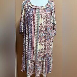 Bohemian Multicolor Patterned Dress